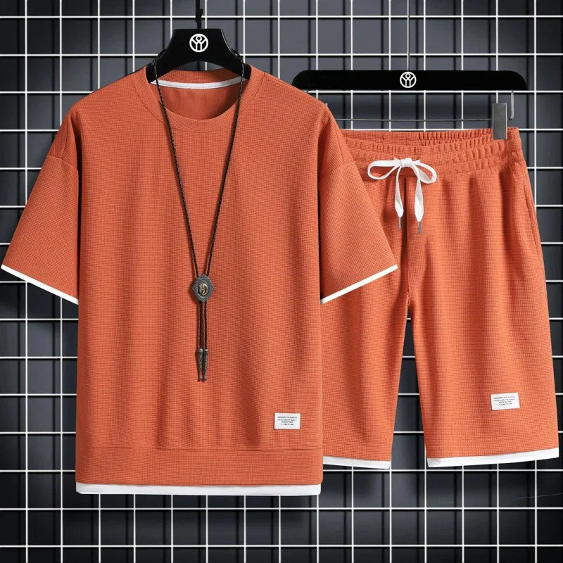 Men's Waffle Casual Summer Tracksuit